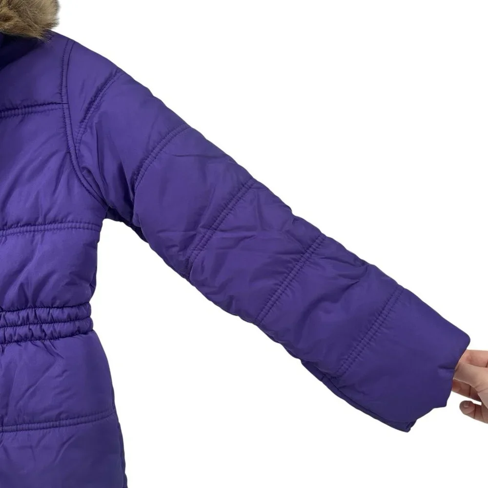 Protection System Purple Fur Trim Puffer Jacket | Classic Style